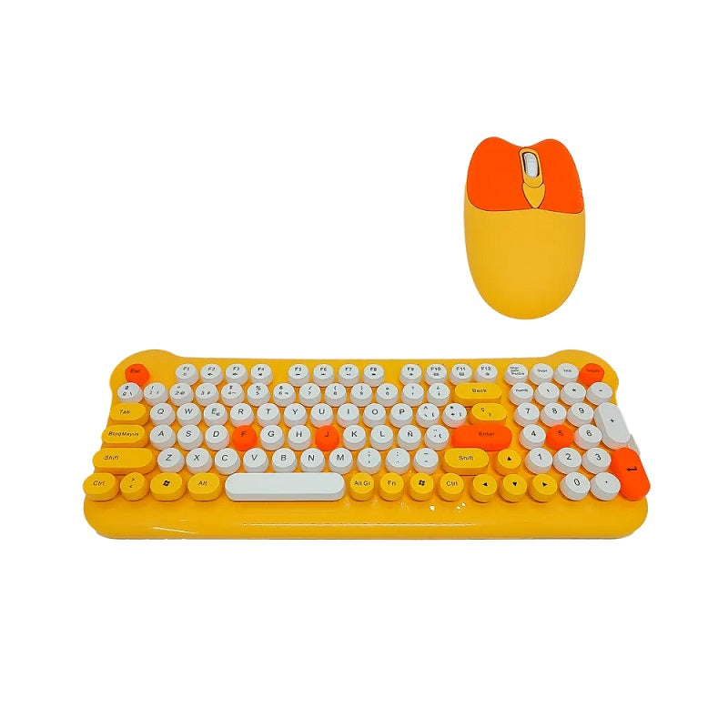 Wireless PC keyboard and mouse - AS212 - AOAS - 655006 - Yellow