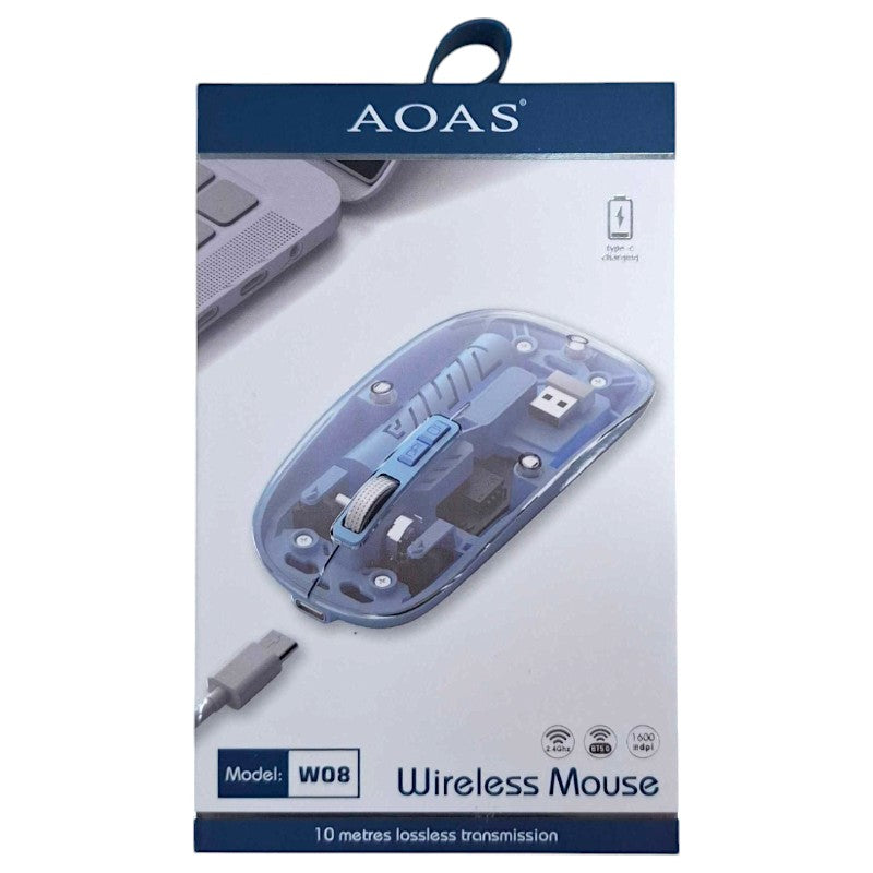 Wireless Rechargeable Computer Mouse - WB08 - AOAS - 655259 - Orange