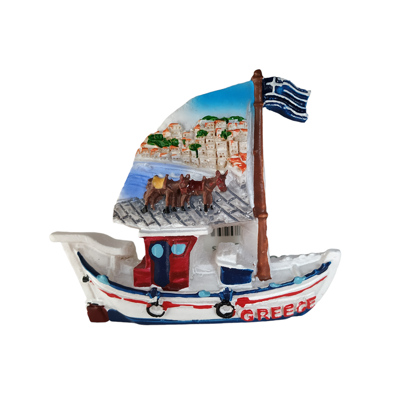Tourist Souvenir Magnet – Set of 12pcs - Resin Magnet - Greece - 678025