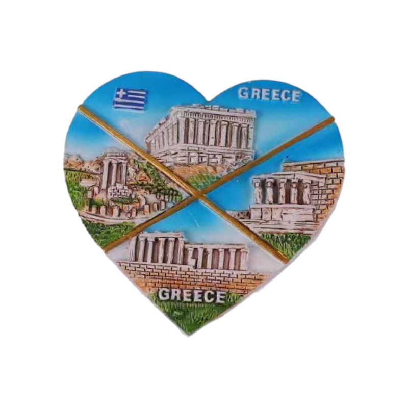 Tourist Souvenir Magnet - Set of 12pcs - Resin Magnet - Greece - 678039