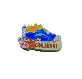 Tourist Souvenir Magnet – Set of 12pcs - Resin Magnet - Chalkidiki - 678084