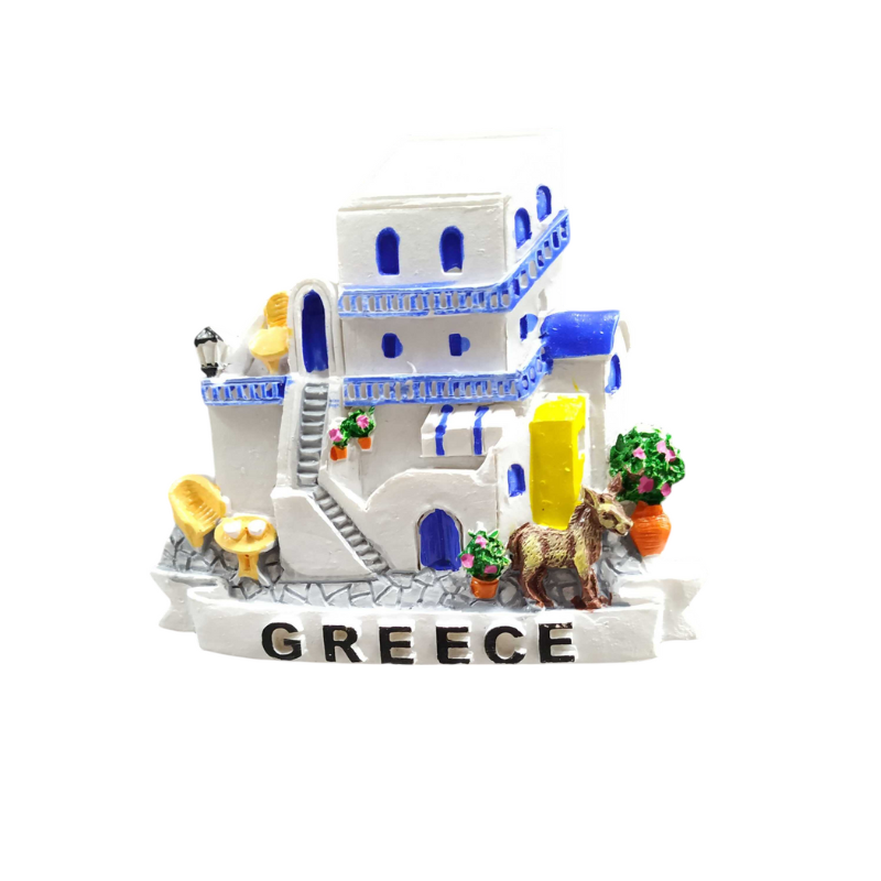 Tourist Souvenir Magnet - Set of 12pcs - Resin Magnet - Greece - 678220