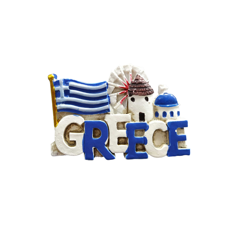 Tourist souvenir magnet - Set of 12pcs - Resin Magnet - Greece - 678222