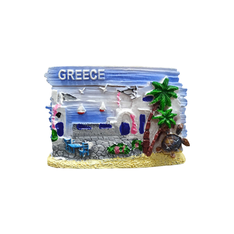 Tourist souvenir magnet - Set of 12pcs - Resin Magnet - Greece - 678286