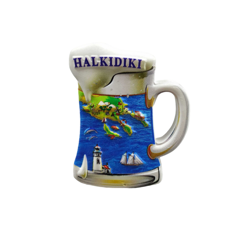 Tourist Souvenir Magnet – Set of 12pcs - Resin Magnet - Chalkidiki - 678308