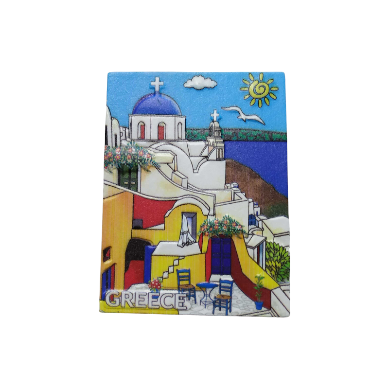 Tourist souvenir magnet - Set of 12pcs - Resin Magnet - Greece - 678325