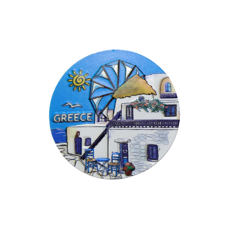 Tourist Souvenir Magnet - Set of 12pcs - Resin Magnet - Greece - 678327