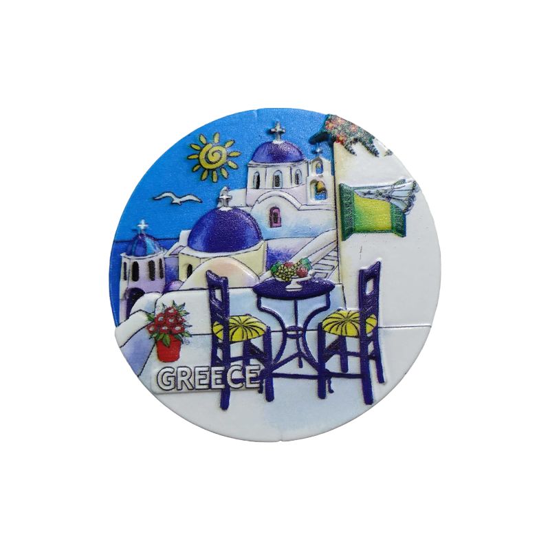 Tourist souvenir magnet - Set of 12pcs - Resin Magnet - Greece - 678328