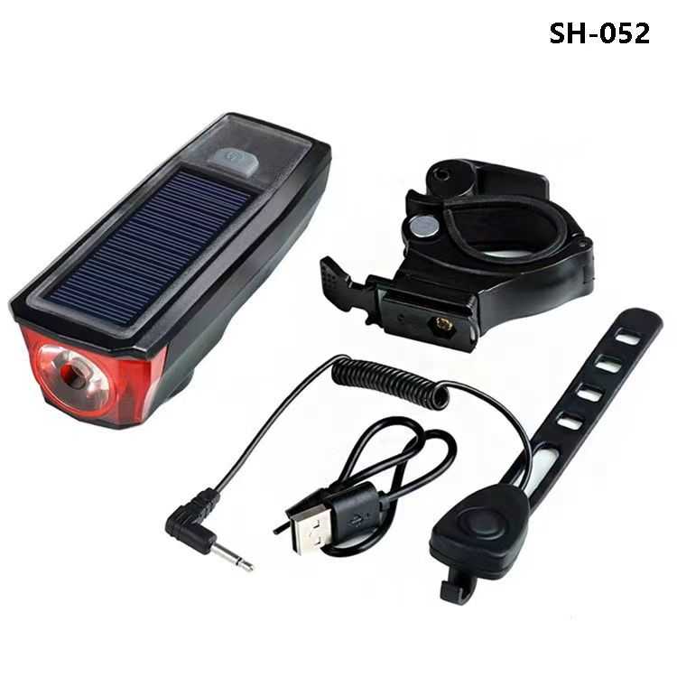 Rechargeable bicycle headlight with solar panel - SH-052 - 650196