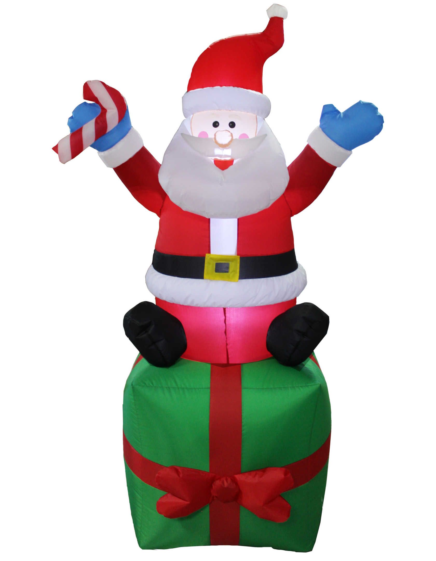 Φουσκωτός διακοσμητικός  Άγιος Βασίλης με φωτισμό - 1.8m - 817186