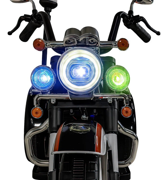 Παιδικό ηλεκτροκίνητο τρίκυκλο scooter με φάρο - BJQ-6388 - 701114 - White/Orange