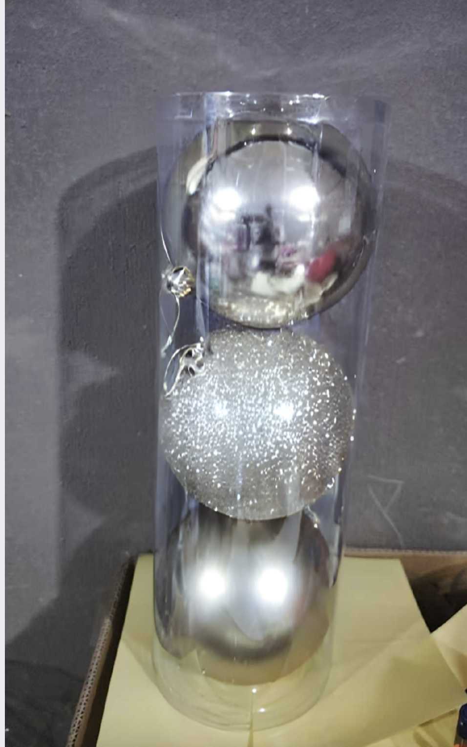 Σετ Χριστουγεννιάτικες μπάλες - 15cm - 3pcs - 326130 - Silver