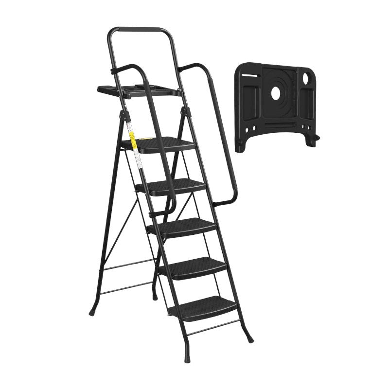Πτυσσόμενη σκάλα σιδερένια με λαβές - 206 - 711339
