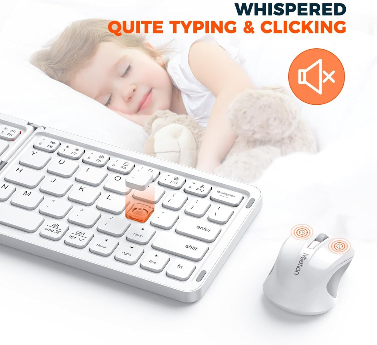Meetion BTC001 Bluetooth Combo White