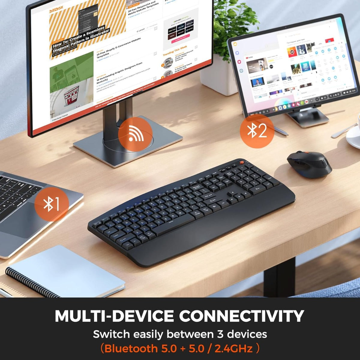 Meetion DirectorA Ergonomic Combo / Black