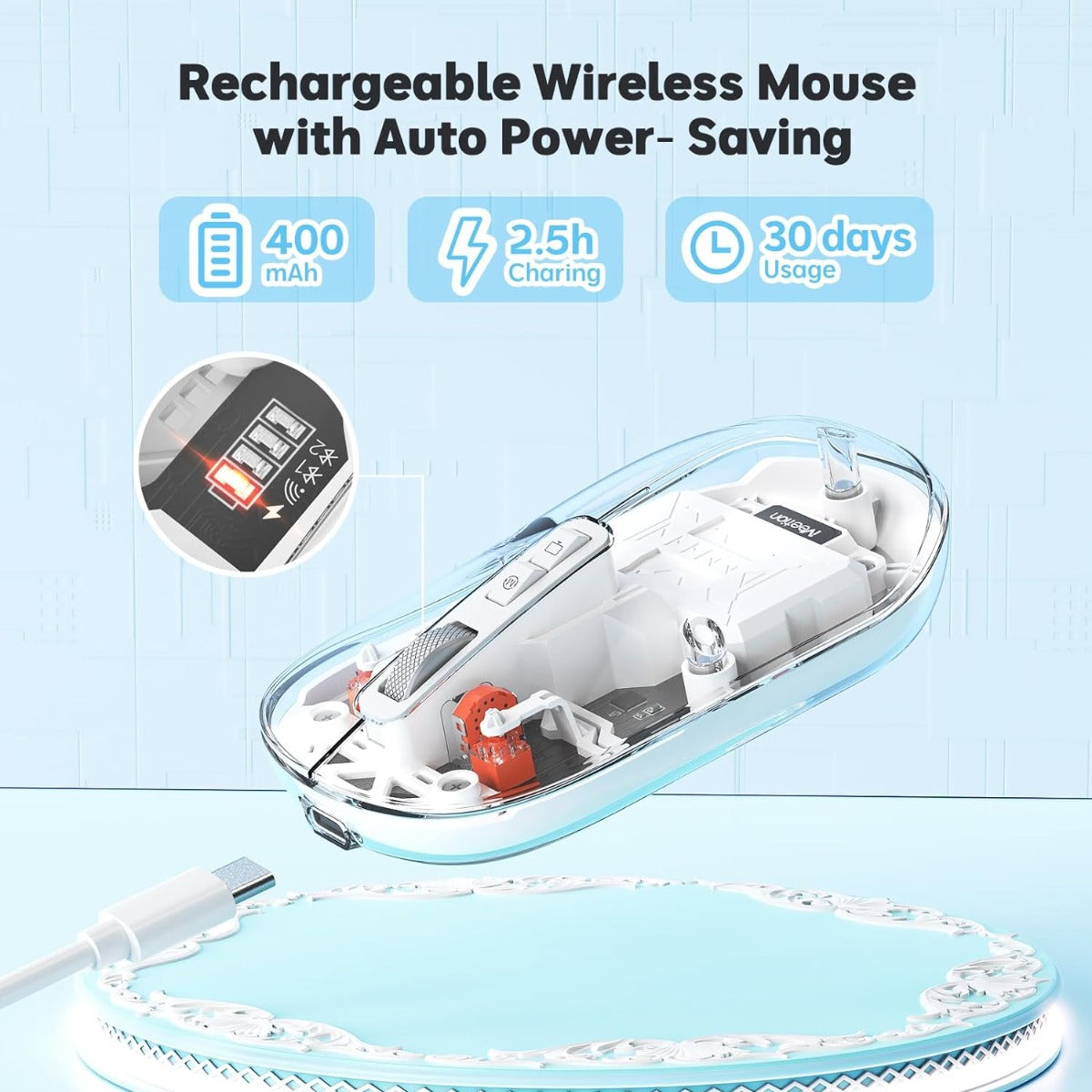Meetion MT-BTM005 Wireless Mouse White