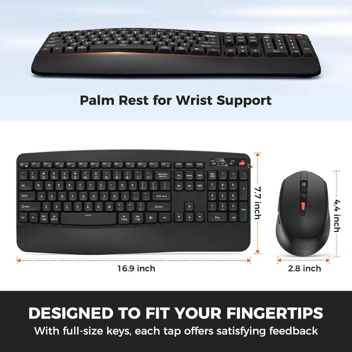 Meetion DirectorA Ergonomic Combo / Black