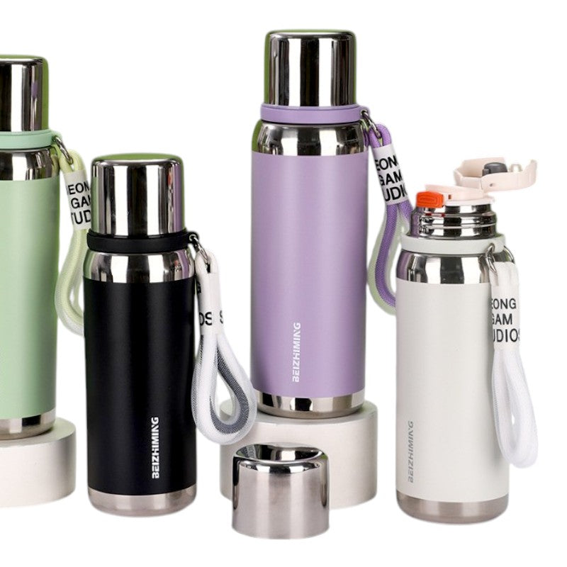 Portable thermos flask - 600ml - 722306 - Black