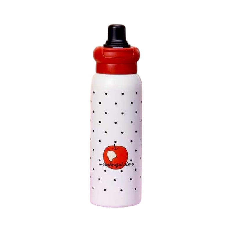 Portable thermos flask - 600ml - 722337 - Red/White