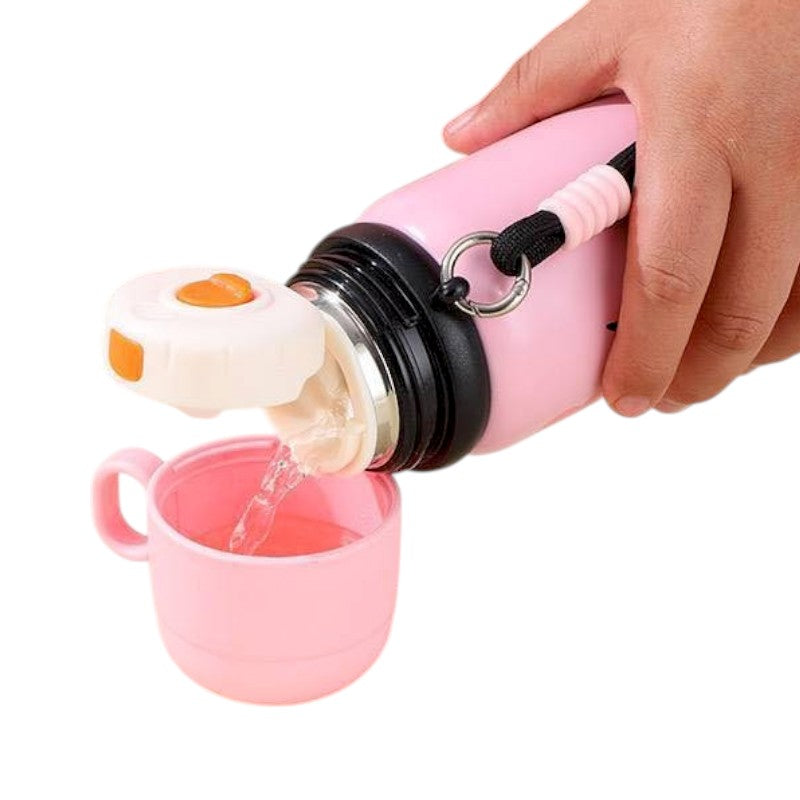 Children's thermos flask with mug - 500ml - 722368 - Pink