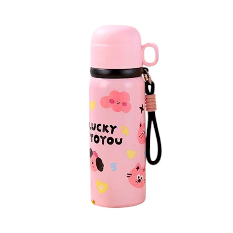 Children's thermos flask with mug - 500ml - 722368 - Pink