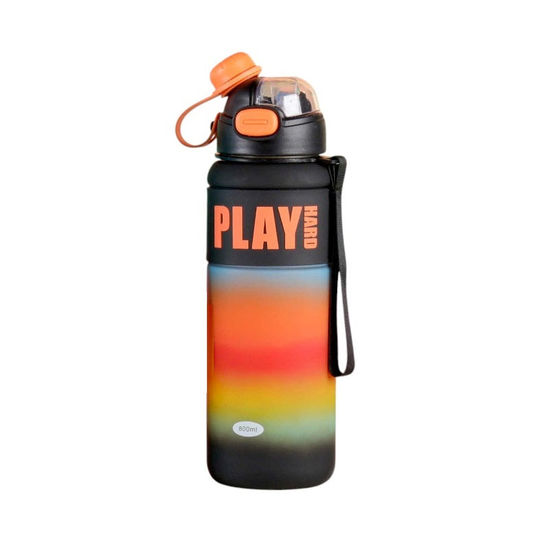 Portable plastic water bottle - 800ml - 722429 - Black