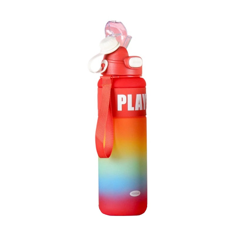 Portable plastic water bottle - 800ml - 722429 - Red