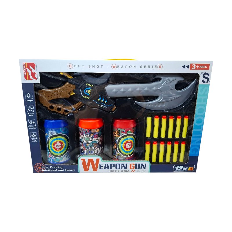 Children's weapon-axe target with soft bullets - SP12537-15 - 730130