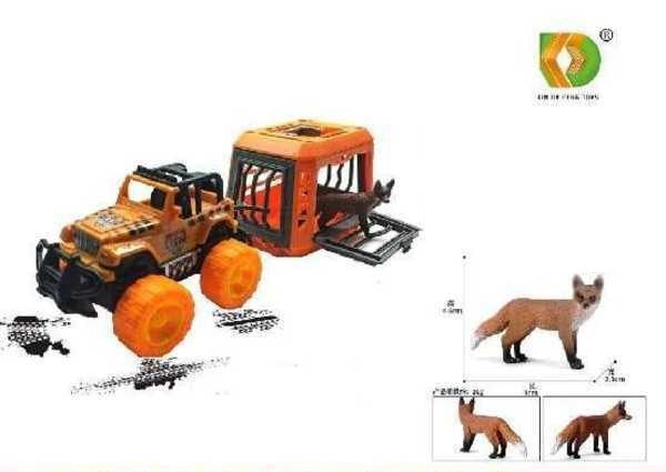 Children's animal transport vehicle with figure - GD-071 - 730152
