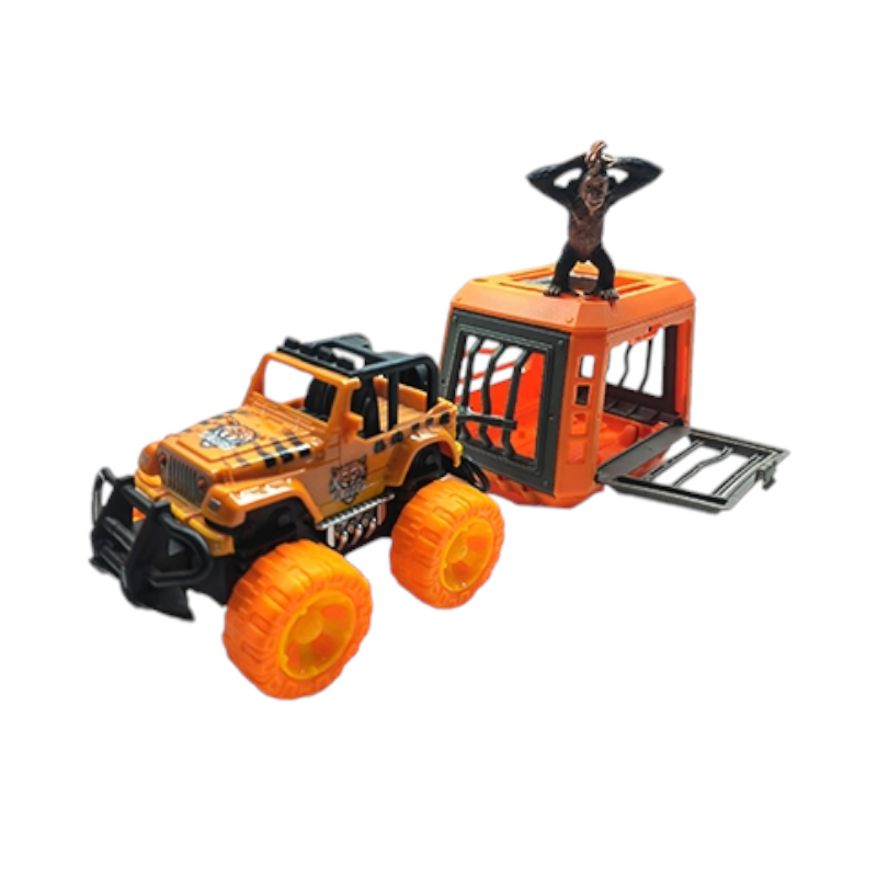 Children's animal transport vehicle with figure - GD-074 - 730154