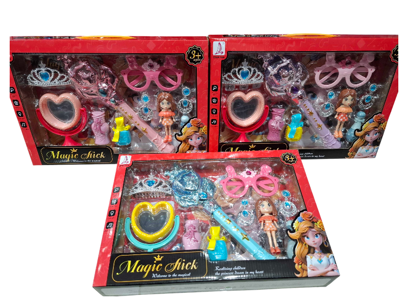 Σετ μαγικό ραβδί LED με αξεσουάρ ομορφιάς - 621-6 - 215303