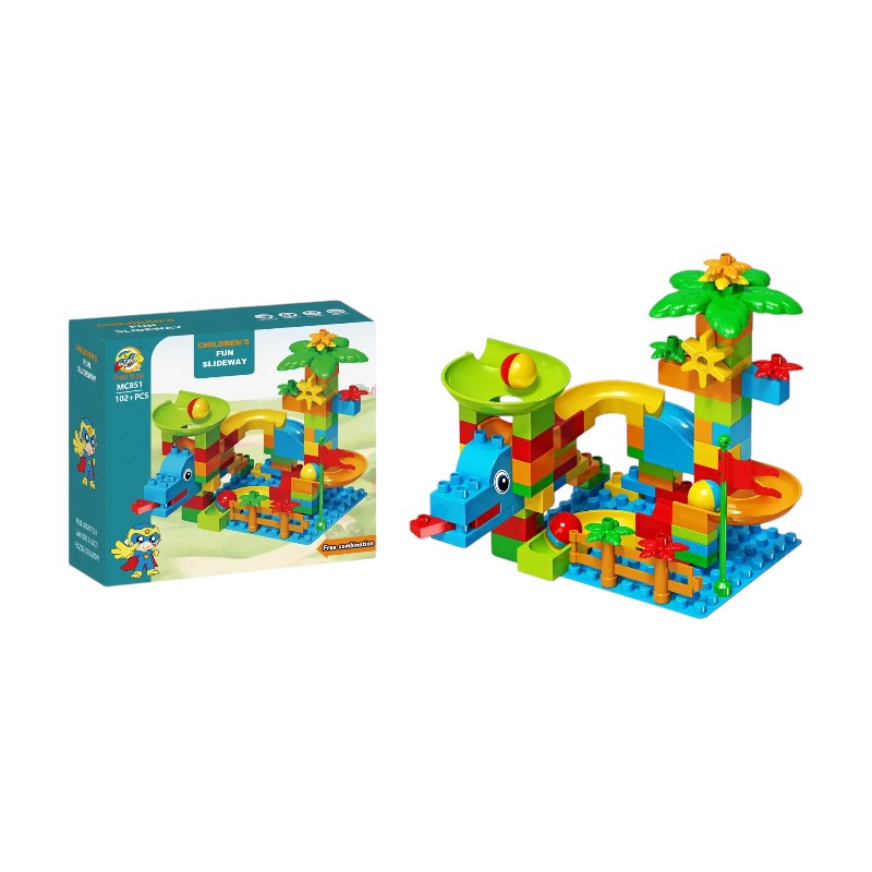 DIY slide set with bricks - MC851 - 102pcs - 730264