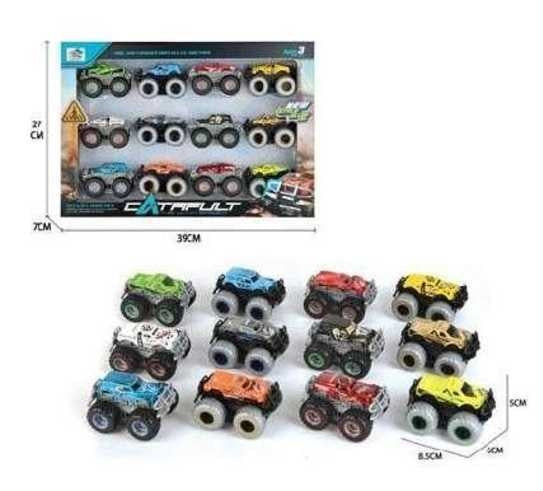 Set of cars with launcher - 12pcs - 779-30 - 730323
