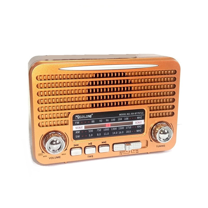 Retro Rechargeable Radio - RX7071BT - 730503 - Gold