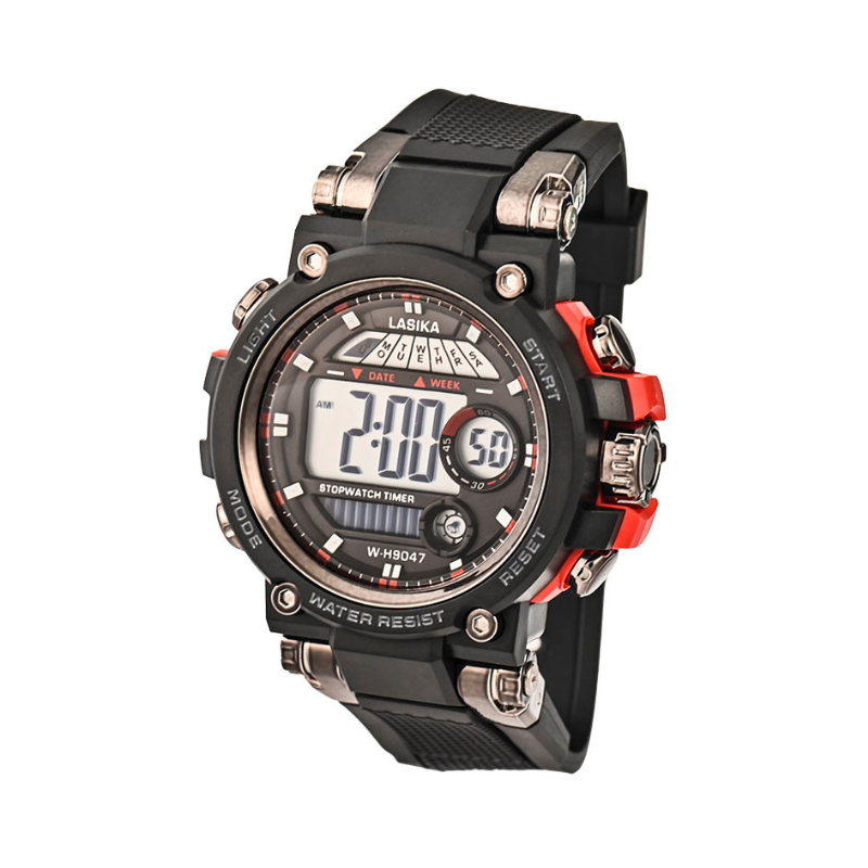 Ψηφιακό ρολόι χειρός - LS9047 - Lasika - 817322 - Black/Red