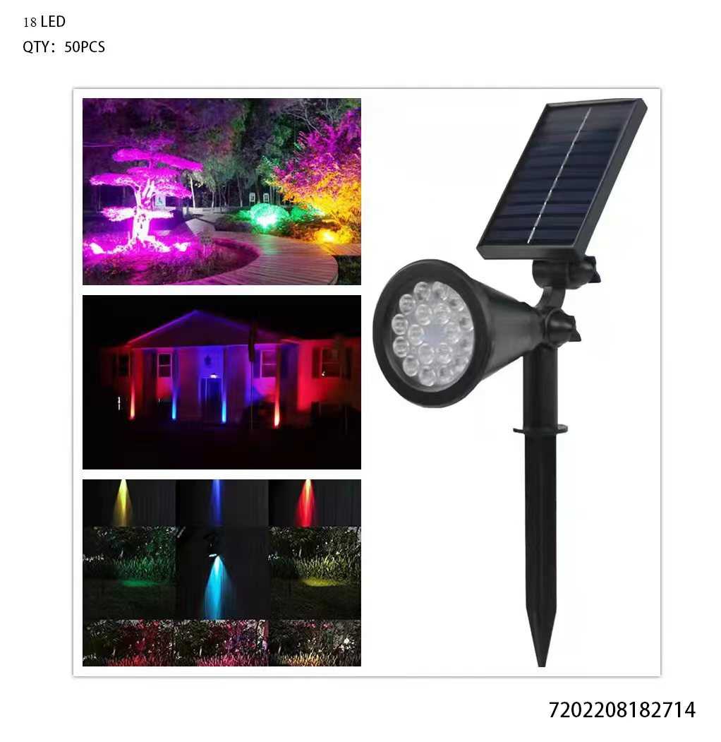 LED RGB solar garden light - 18LED - 182714