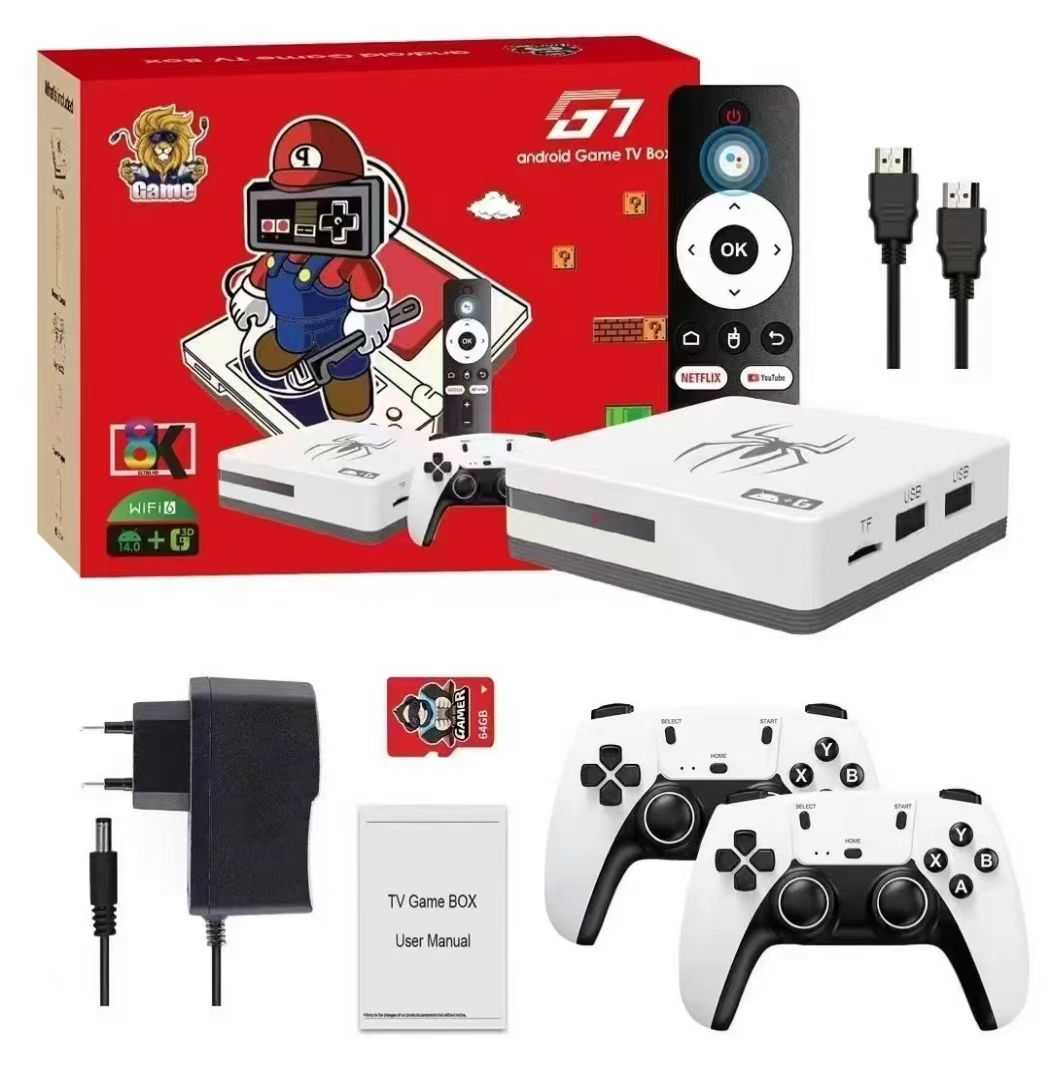 Φορητή κονσόλα παιχνιδιών & Android TV Box με 2 χειριστήρια - G7 - 812952