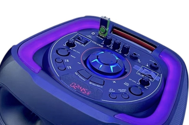 Φορητό ηχείο subwoofer με 2 μικρόφωνα Karaoke - AO-1299 - 801148