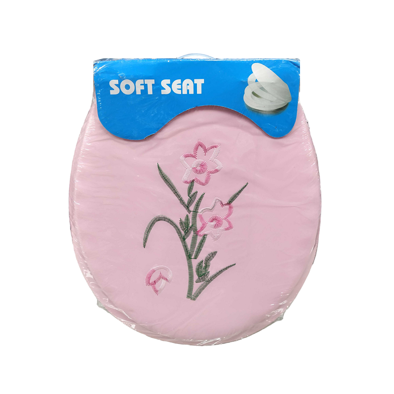 Toilet bowl cover - Soft PVC - 80225 - Pink