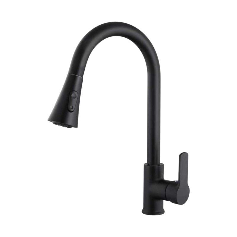 Kitchen faucet with extendable head - Black - 802332