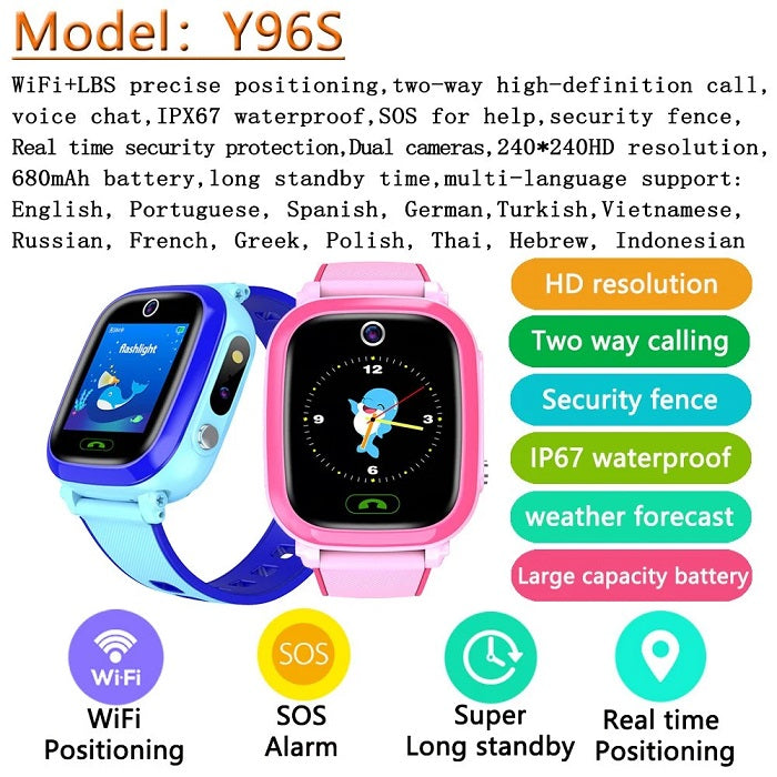 Παιδικό smartwatch - Y96S - 810958 - Blue
