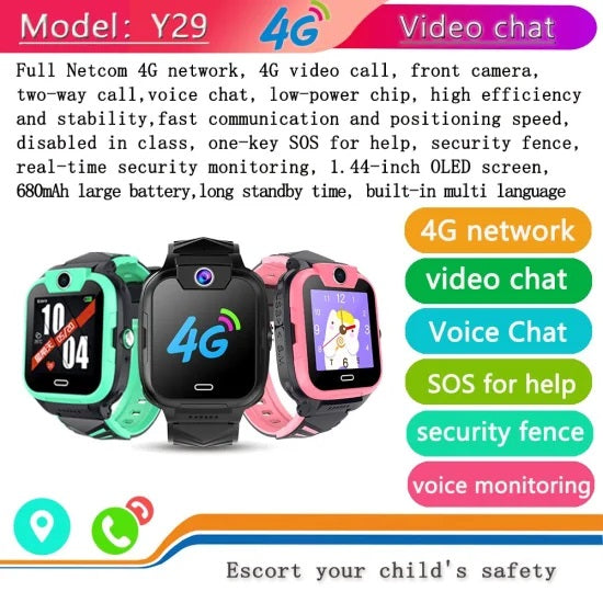 Παιδικό smartwatch - Y29 - 810965 - Black