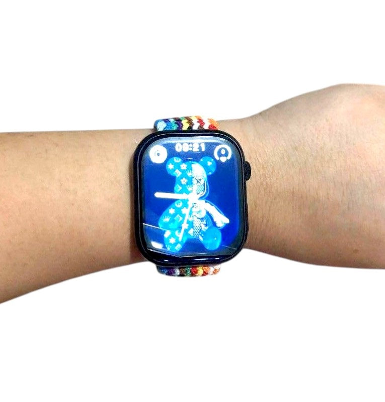 Σετ ασύρματα ακουστικά & Smartwatch με 2 λουράκια - P9 Series 10 - 812235 - Pink