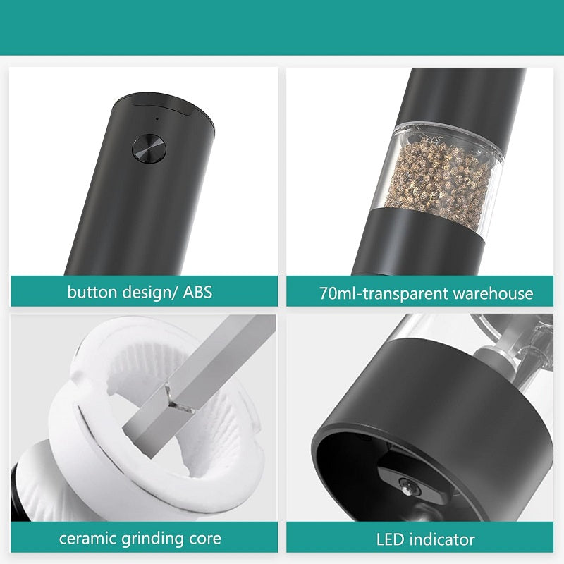 Electric salt/pepper mill - KYMQ-44B - 812518 - Black
