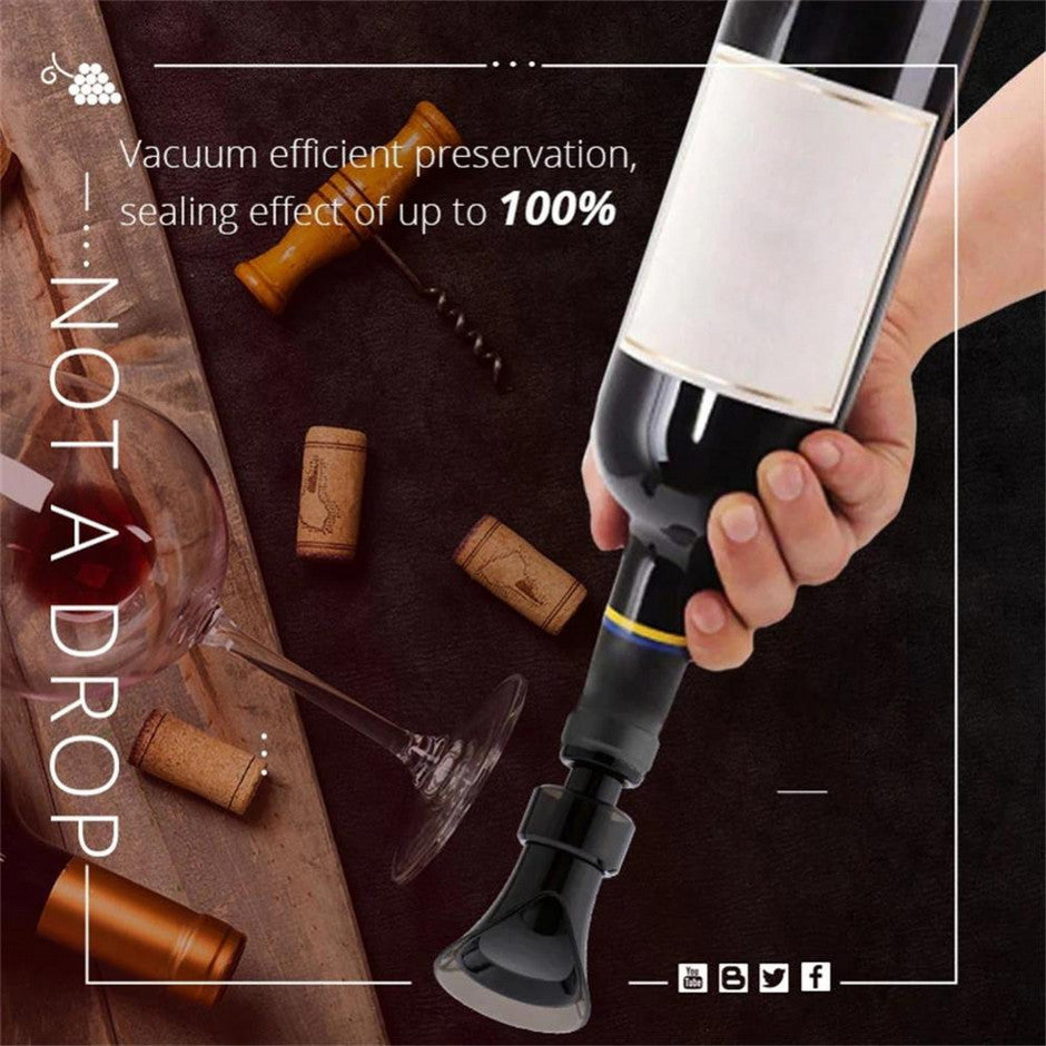 2 in 1 wine stopper with airtight closure - WP-003 - 812525