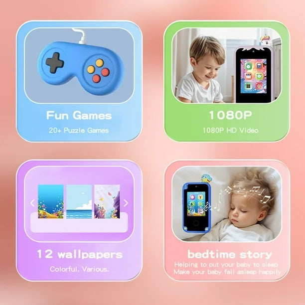 Children's smartphone with camera &amp; games - D13 - 812860 - Green
