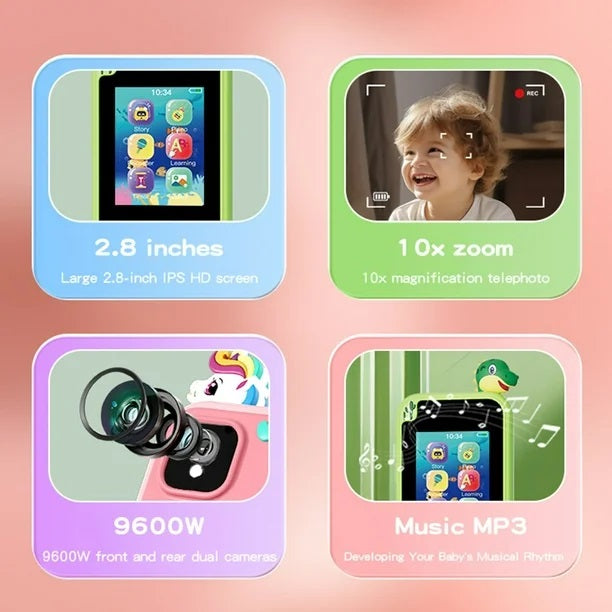 Children's smartphone with camera &amp; games - D13 - 812860 - Green