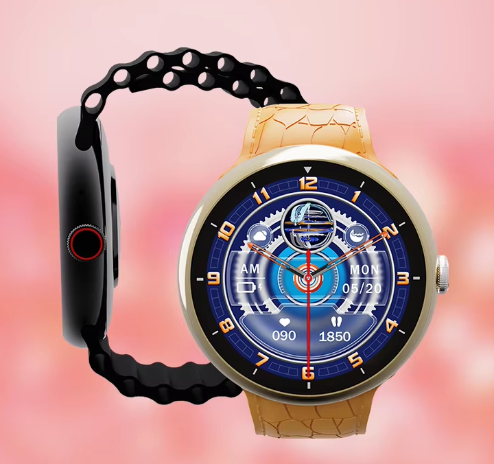 Σετ Smartwatch με 7 λουράκια - V16 Pro Max - 814161 - Black