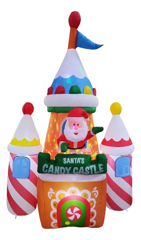 Φουσκωτό διακοσμητικό Κάστρο Άγιου Βασίλη με φωτισμό - 2.4m - 817100