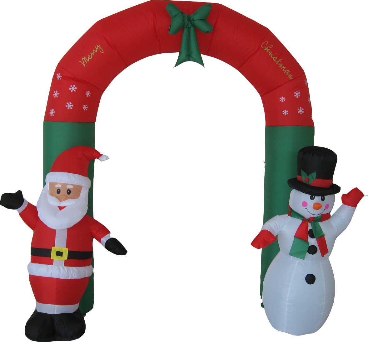 Φουσκωτή διακοσμητική Αψίδα με Άγιο Βασίλη & Χιονάνθρωπο - 2.4m - 817200